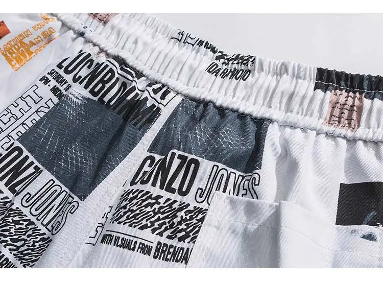 Aolamegs Shorts Men Multi-pictures Print Bermuda Beach Knee-length Shorts Hip Hop Elastic Waist Mens Summer Sweatpants (8)