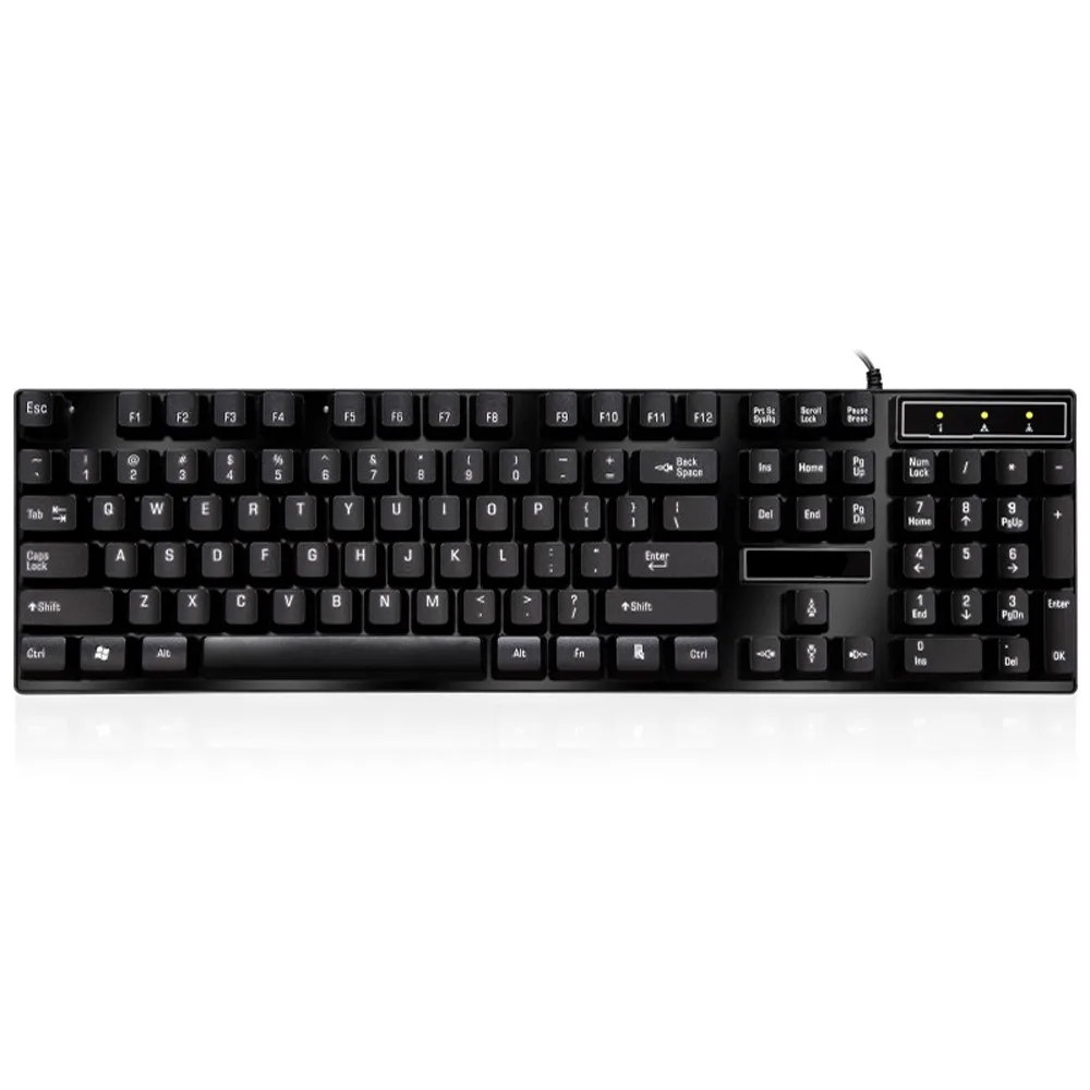 

VOBERRY Wired USB Keyboard Keyboard Durable High-quality 104 Keys Gaming Ergonomic Mechanical Waterproof Metal Keyboard For PC