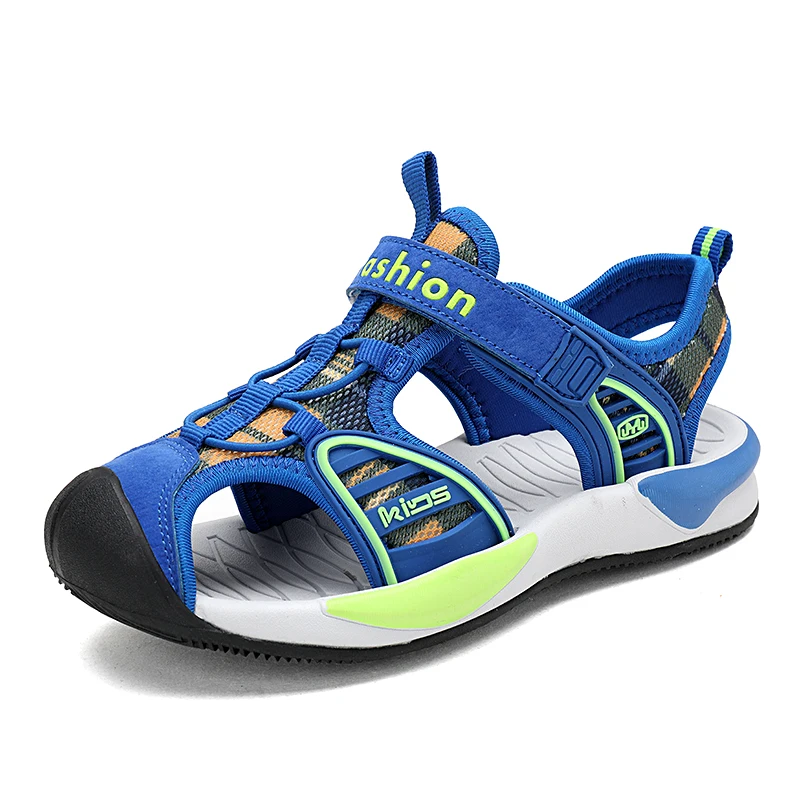 

ULKNN Boys sandals 2020 new 6 primary school children 8 10 Baotou beach shoes 12 big kids soft bottom 15 years old summer