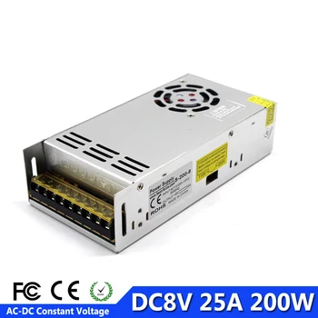 

Single Output Switching power supply DC 8V 25A 200W For LED Light Strip 110V 220V AC to dc8V SMPS With CNC Electrical Equipment