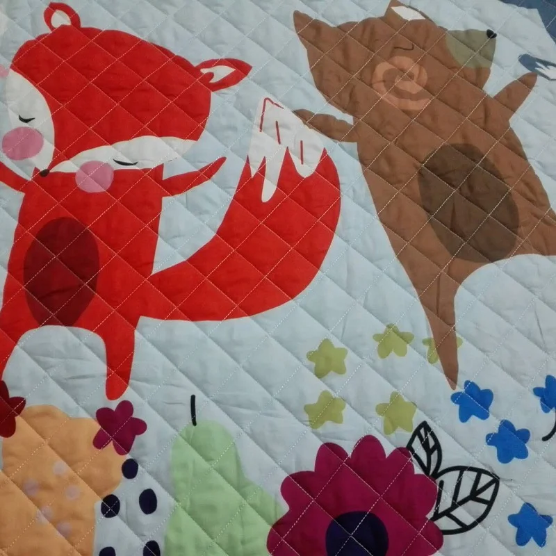 Милые животные лиса Жираф Овцы машинки детские игровые коврики нескользящий плед для ползания одеяло скандинавские Дети сумка для хранения игрушек декор комнаты