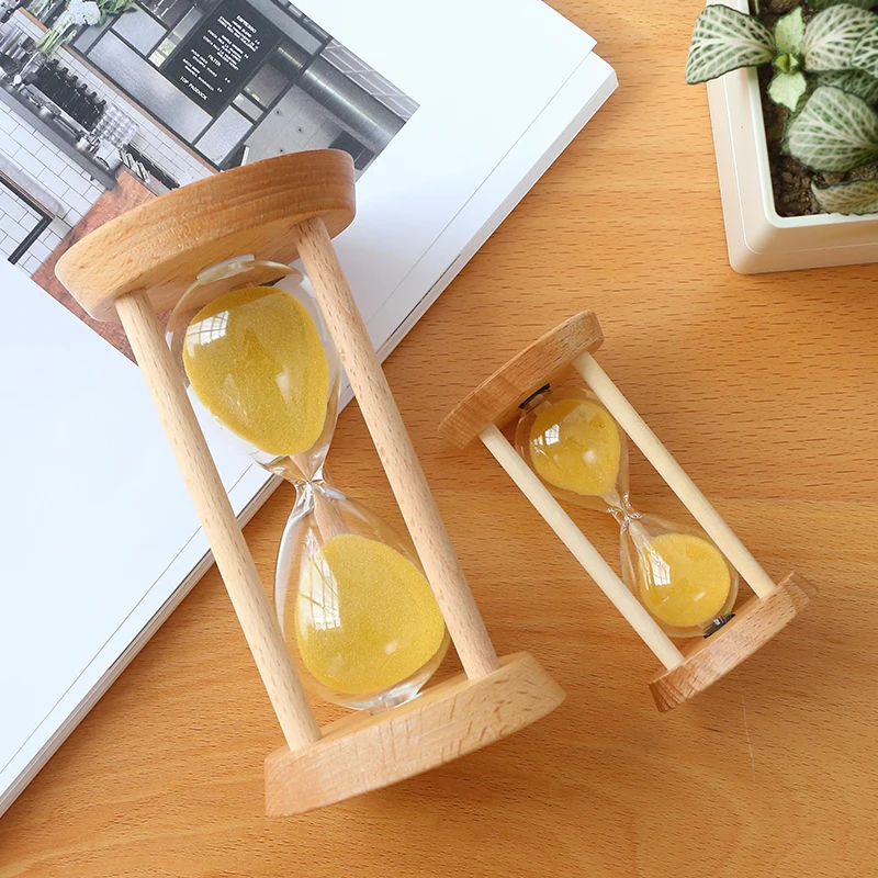 

15/30 Minutes Glass Hourglass Wood Frame Sand Timer Clock Home Decor Birthday Day Gift Ampulheta Reloj De Arena Craft Ornaments