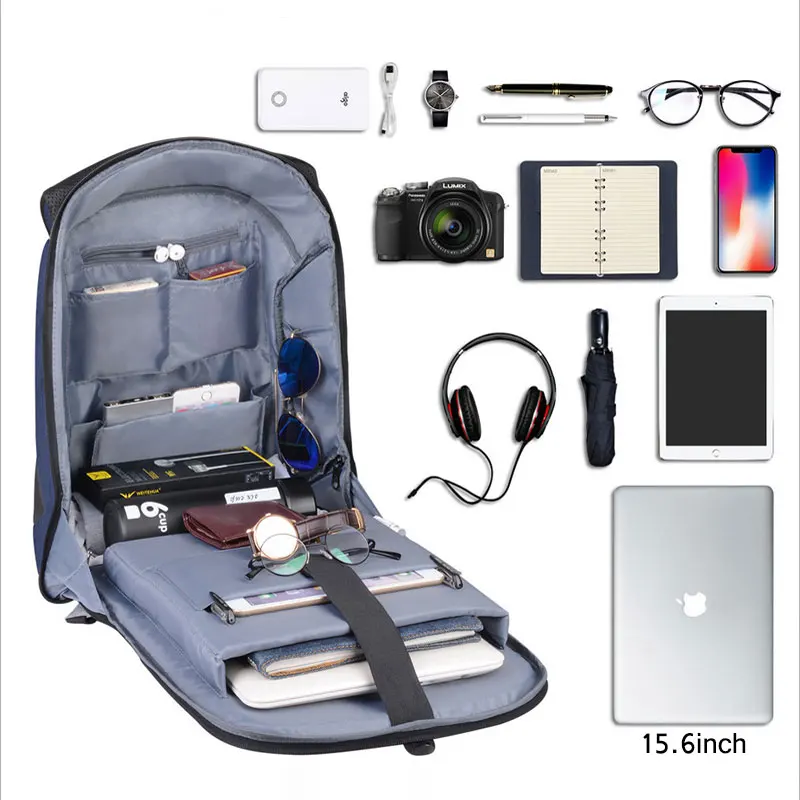 

15 inch Laptop Backpack USB Charging Anti Theft Backpack Men Travel Backpack Waterproof School Bag Male 5074/q