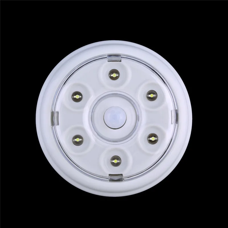 

6 LED night Light PIR Infrared IR Wireless Auto Sensor Motion Detector Lamp Fashion Night Light Bedroom luminaria White