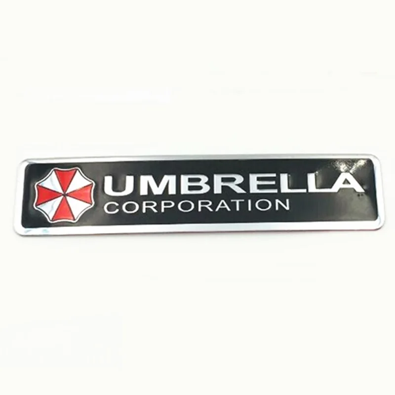Car styling 3D Aluminum alloy Umbrella corporation car stickers