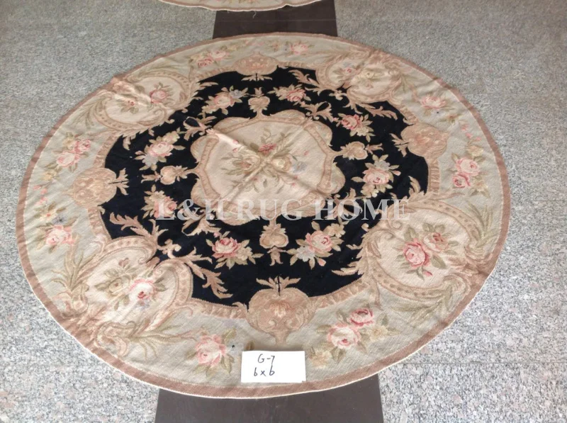 6'x6' круглый коврик ручной работы шерсть ручная работа рукодельная область ковер диаметр 180 см