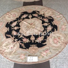 6'x6' круглый коврик ручной работы шерсть ручная работа рукодельная область ковер диаметр 180 см