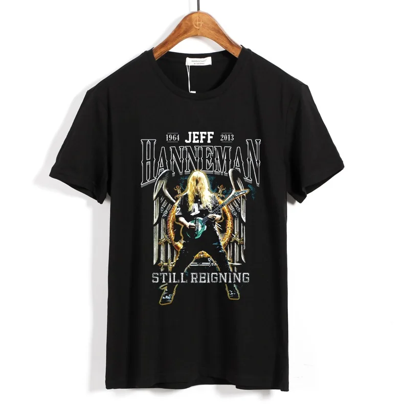 Винтажная рубашка Rocker Jeff Hanneman SLAYER Рок мужская и женская Hardrock Thrash metal 100% хлопок rocker