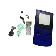 Лидер продаж, прозрачный Кристальный синий цвет для GameboyGBC чехол для консоли с оригинальным экраном объектив отвертки