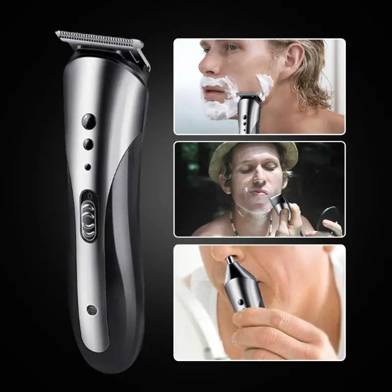 Kemei 3 в 1 перезаряжаемый триммер для волос бритва борода нос ушной триммер машинка для стрижки волос Триммер инструмент Professional машина для