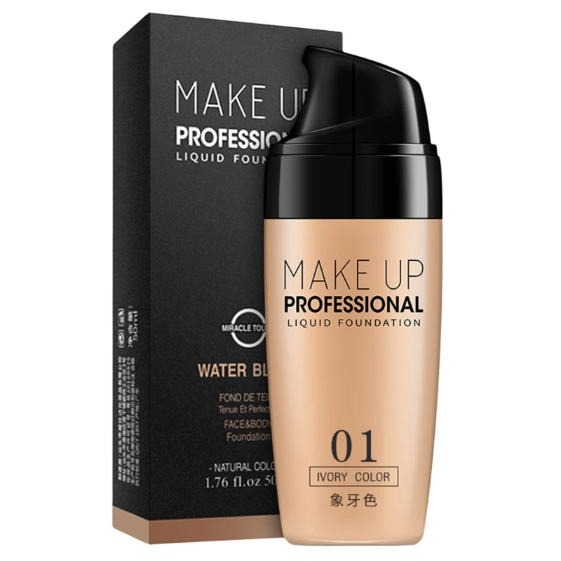 

Natural Face Foundation Cream Waterproof Long-lasting Concealer Professional Makeup Full Coverage Matte Base Make Up