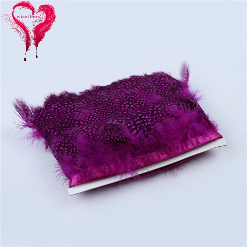 3 rose guinea fowl feather trims 3