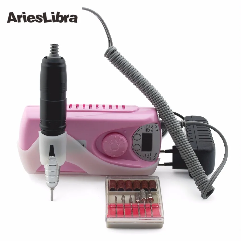 30000RPM Portable Professional Electric Nail Art Drill File Bit Machine