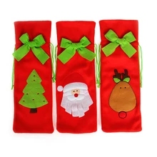 CALOFE крышка для бутылки с красным вином сумка DIY для домашнего ужина украшения стола Navidad рождественские украшения Поставки Рождественская вечеринка