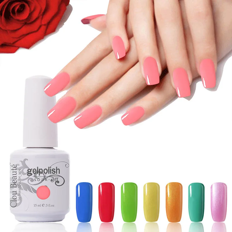 Hot sale 15ml Clou Beaute Choose 1 From 60 Colors Nails Gel UV Led Lamp Gel Nail Soak Off UV Gel Polish For Nail Salon