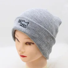 Шляпа bingyuanhaoxuan зима для женщин животных трикотажные Новинка года теплые модные женские туфли теплые вязаные шапки капот Femme