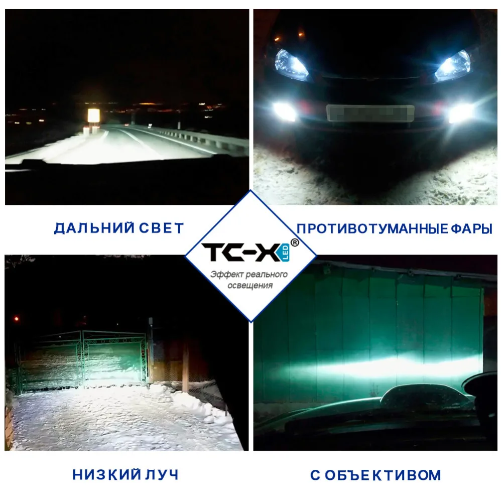 TC-X Светодиодные лампы для авто luxeon LED лампы led H11 H8 H9 9006 hb4 9005 hb3 H4 H7 для рефлектора ближний свет для туманки ПТФ led лампочки для авто H1 H3 H16 P13W 9012 PSX24W PSX26W 9004 9008 LED лампы