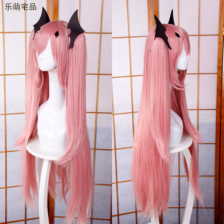 

Anime Seraph of the End Krul Tepes Cosplay Wigs 100cm Pink Heat Resistant Synthetic Hair Wig + Wig Cap + Accessories