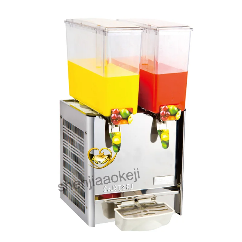 

1pc Commercial Two-cylinder juice machine Drink container 9L *2 Juice Dispenser Cool & Sprinkler Beverage Machine 220v 280W