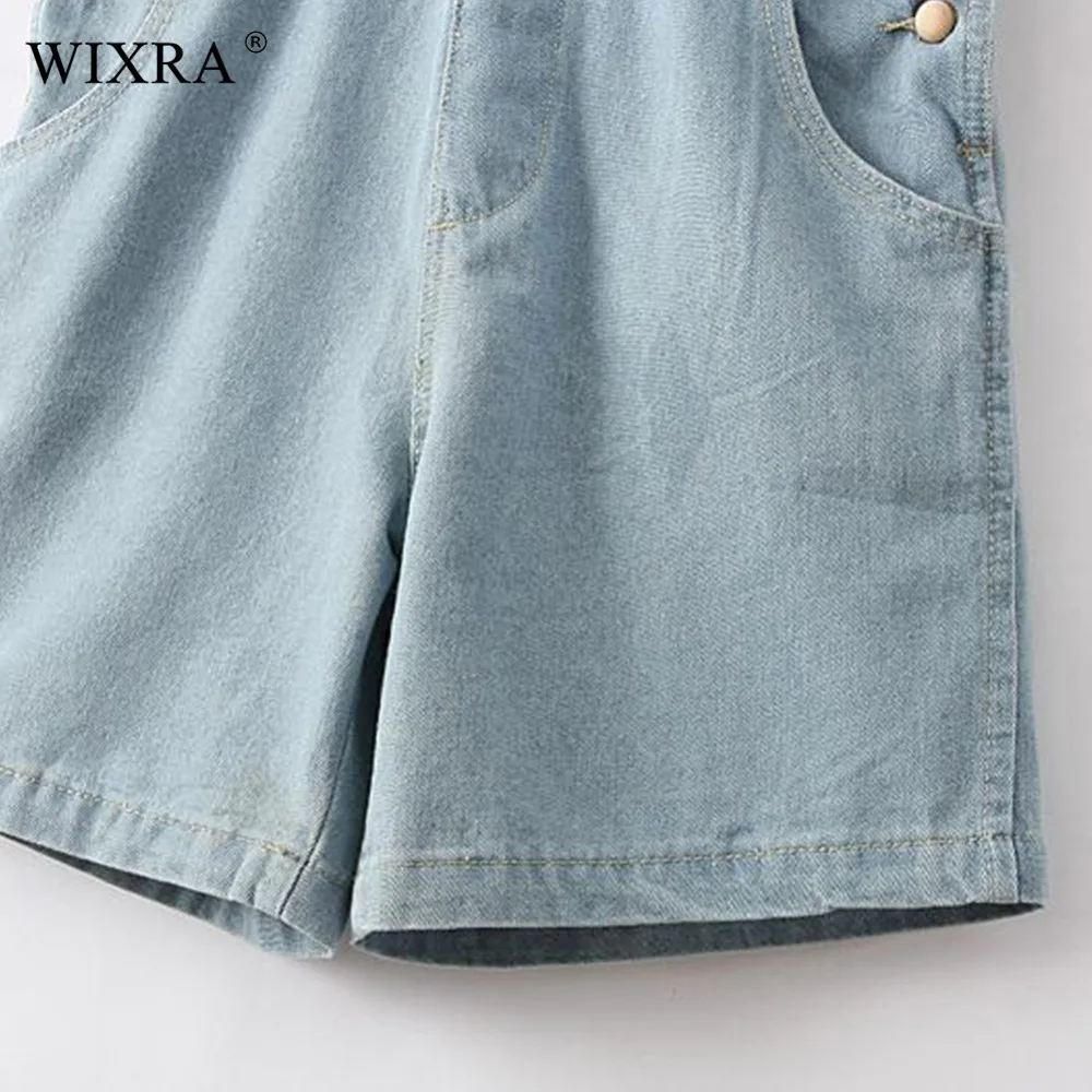 WIXRA новый джинсовый комбинезон шорты женская одежда Модная классика джинсовые с