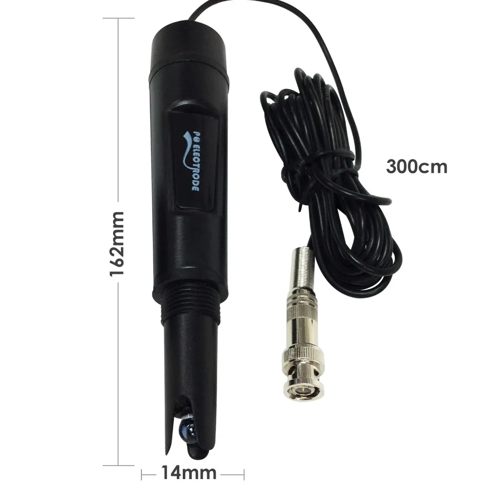 Handheld Heavy Duty pH Electrode Probe BNC 0.00 to 14.00pH Range + 300cm Cable + 2 Calibration Buffer Solution Handheld Heavy Duty pH Electrode Probe BNC 0.00 to 14.00pH Range + 300cm Cable + 2 Calibration Buffer Solution