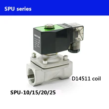 SPU-10/15/20/25 нормально закрытый BSP thread D16011 катушки 2 Way с прямым приводом Нержавеющая сталь воды электромагнитный клапан