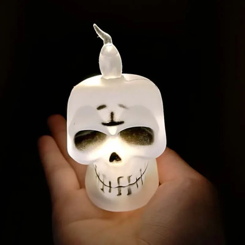 Hollyton 12 шт./компл. Творческий Скелет тыквы СВЕТОДИОДНЫЙ светильник ночник светящиеся игрушки Хэллоуин стороны украшения огни P20