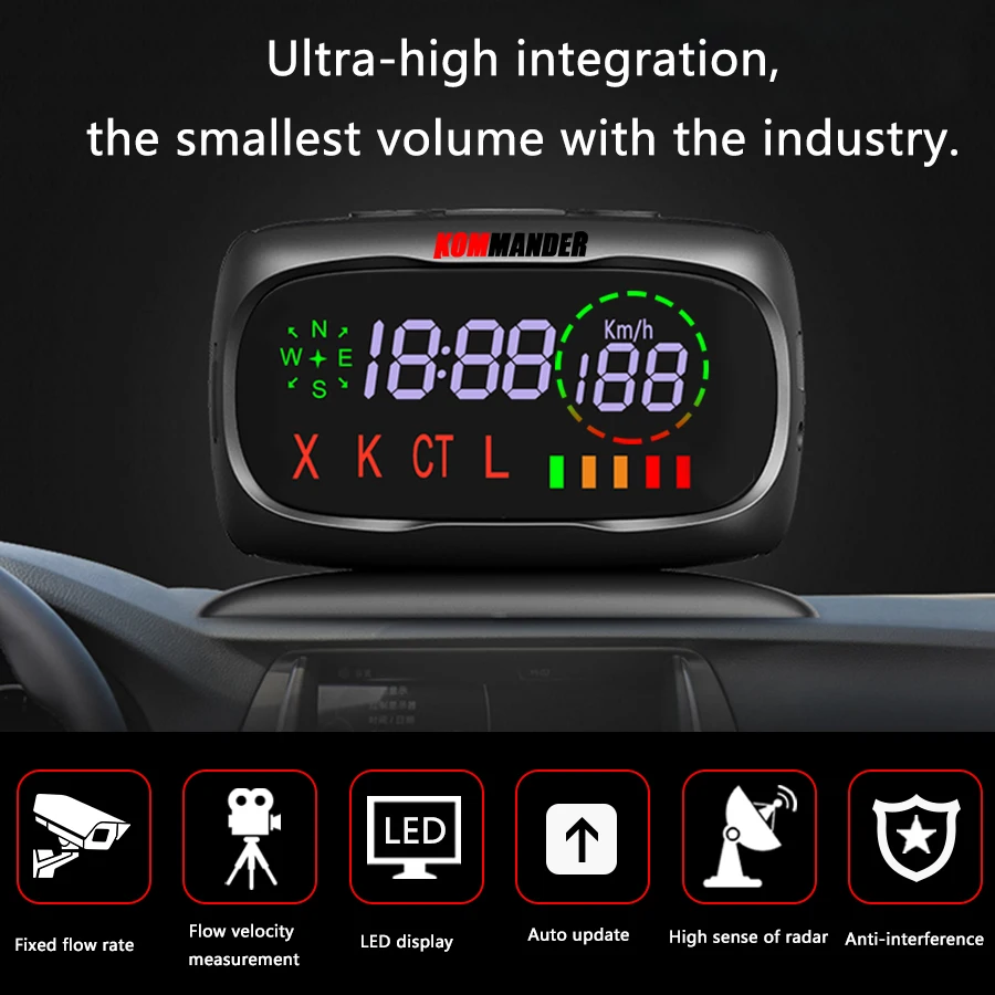 Beste Kommander auto radar Detector Anti radar Anti Politie Speed Camera met GPS 2 in 1 voor Russische kan Detectie X K CT L Bands