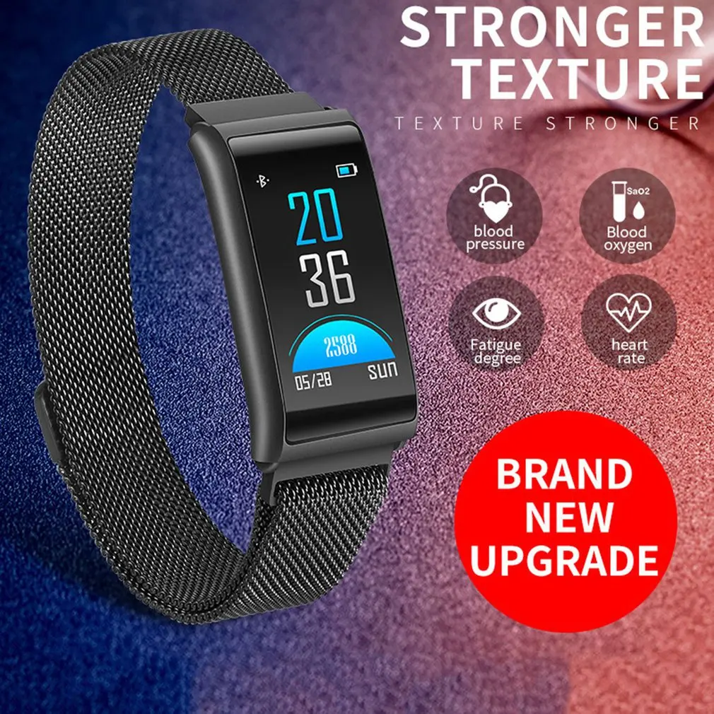 

Smart Band R02 Sleep Monitor Fitness Tracker Heart Rate Smart Bracelet Blood Pressure Smartband Color Screen Watch