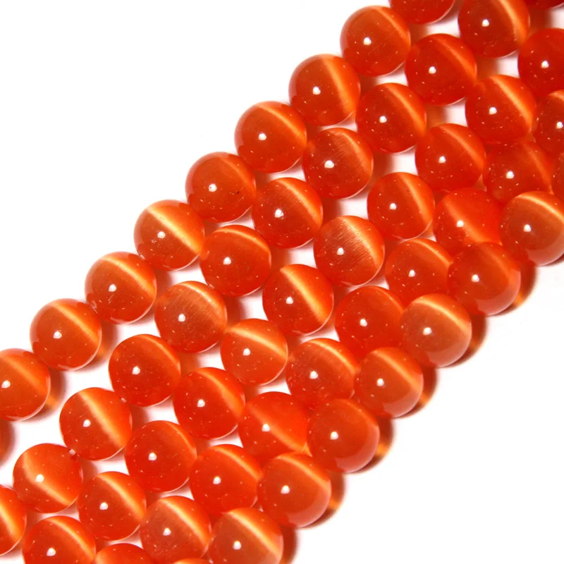 round red crystal cat eye beads DIY loose beads spacer beads for