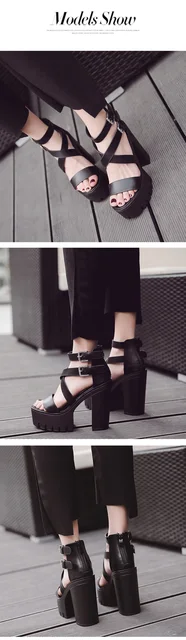 Gdgydh Open Toe High Heels Sandals Women Platform Shoes For