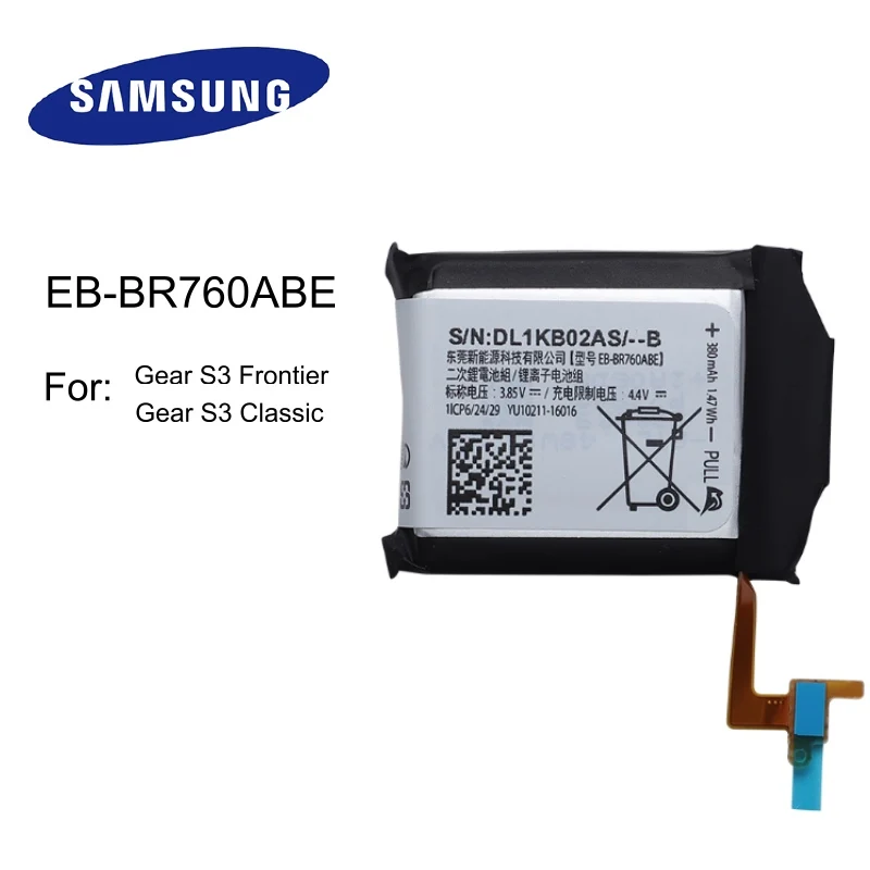 opzettelijk kapitalisme Werkwijze 100% Originele Batterij EB BR760ABE 380mAh Voor Samsung Gear S3 Frontier Gear  S3 Klassieke SM R760 SM R770 SM R765 met gratis tools|Mobiele telefoon  Batterijen| - AliExpress