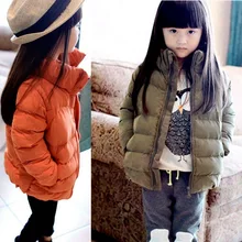 2016 Spring Winter Girls Coat Long Sleeve Snow Queen Outerwear girl Parkas Cotton Pad boys Kids