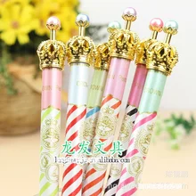 36 шт./лот корейский Золотая Корона в полоску унисекс гелевая ручка перо подарок приз