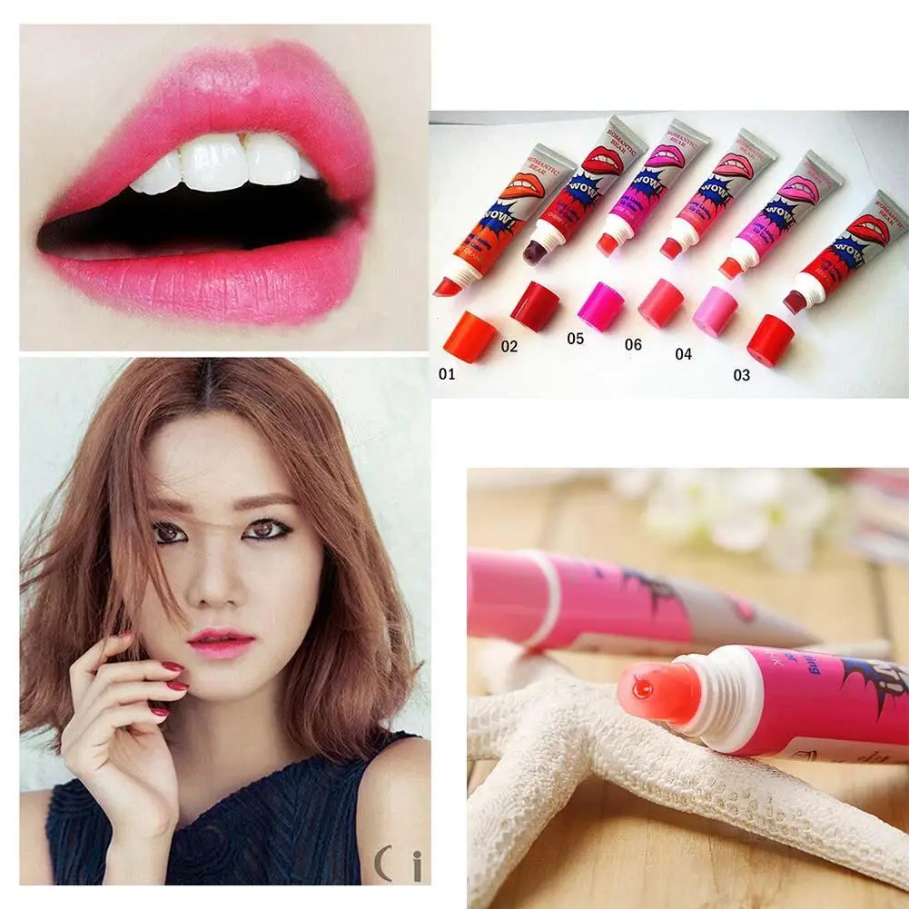 

Waterproof Peel Off Lip Gloss Mask Tint Long Lasting Full Lipstick Tattoo Magic peeling Color Lip Tinted Lip Balm Cherry Red STA