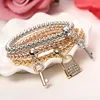 3Pcs Bracelet Crystal Owl Music Note Boy Girl Heart Charm Bracelets For Women Pulseria Feminina Jewelry Gift amazing price ► Photo 3/6