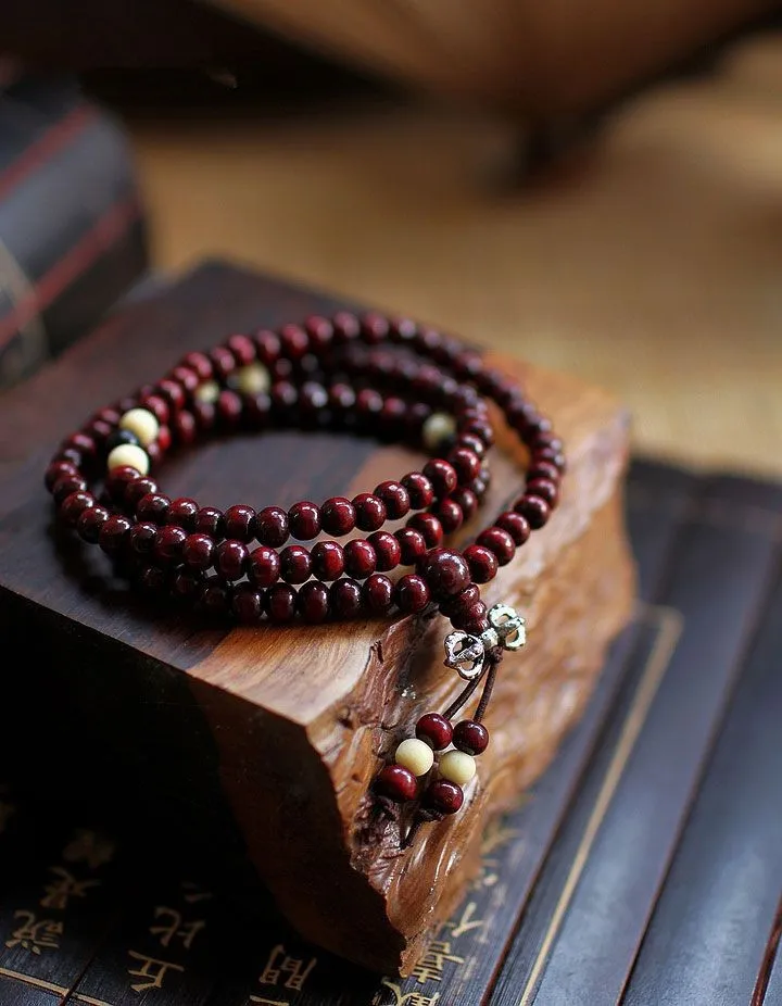 Pulseras 108 Beads 6mm Natural Sandalwood Buddhist Buddha Wood Prayer Bead Mala Unisex Men Bracelets & Bangles Jewelry Bijoux 4
