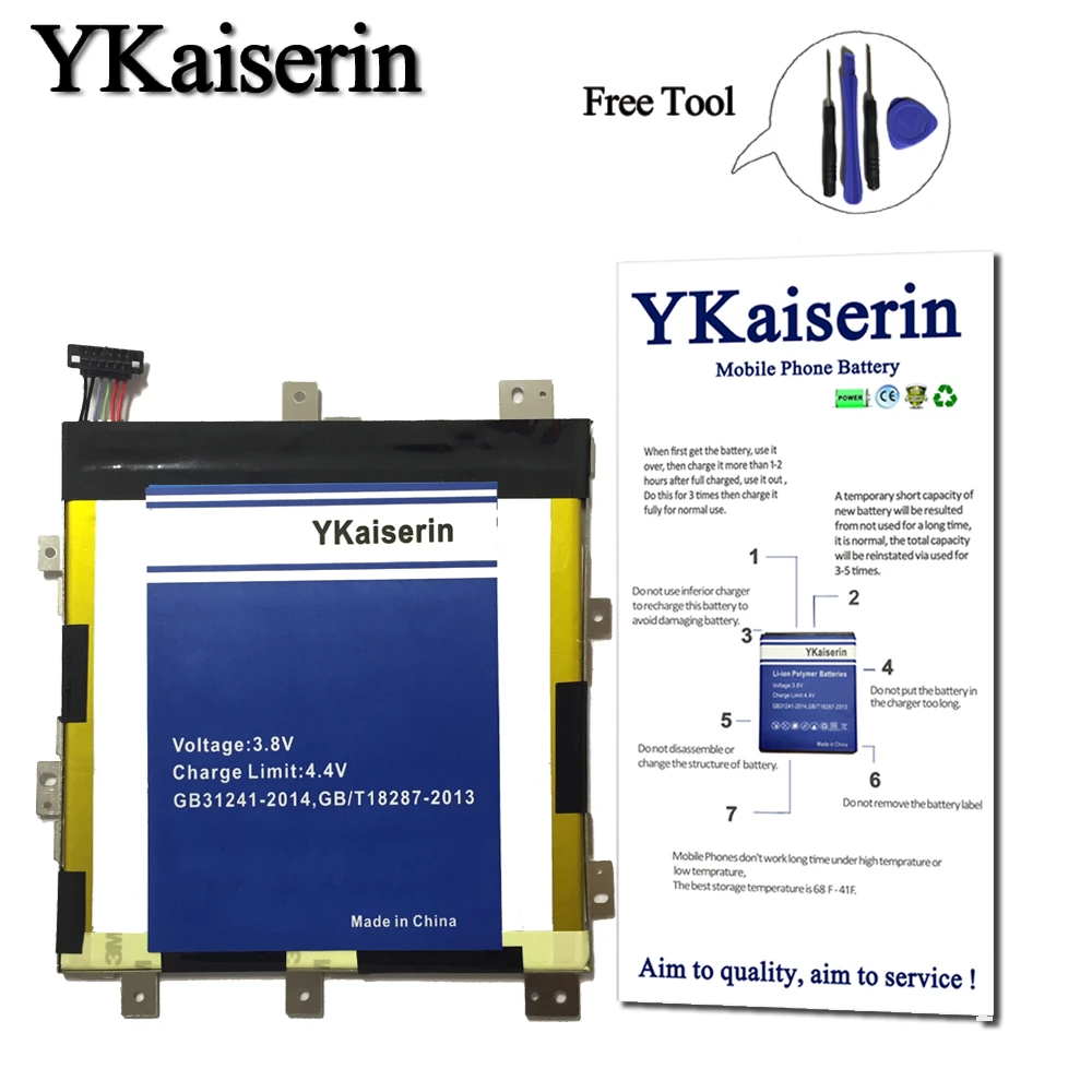 YKaiserin бесплатный инструмент планшет Замена батареи C11P1426 для Asus литиевые