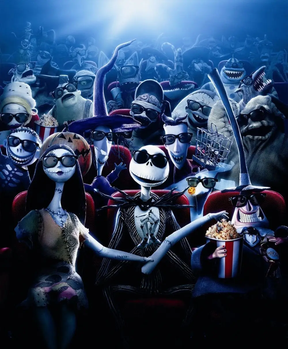 Us 4 98 11 Off The Nightmare Before Christmas Jack Skellington Movie Silk Poster Art Bedroom Decoration 1536 In Wall Stickers From Home Garden On