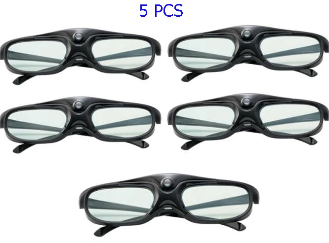 5PCS Активные Аккумуляторные 3d-очки с поддержкой 96/120/144 Гц для Xgimi Z3/Z4/Z6/H1/H2 Nuts G1/P2 BenQ acer и DLP LINK проектор - Цвет: 5PCS