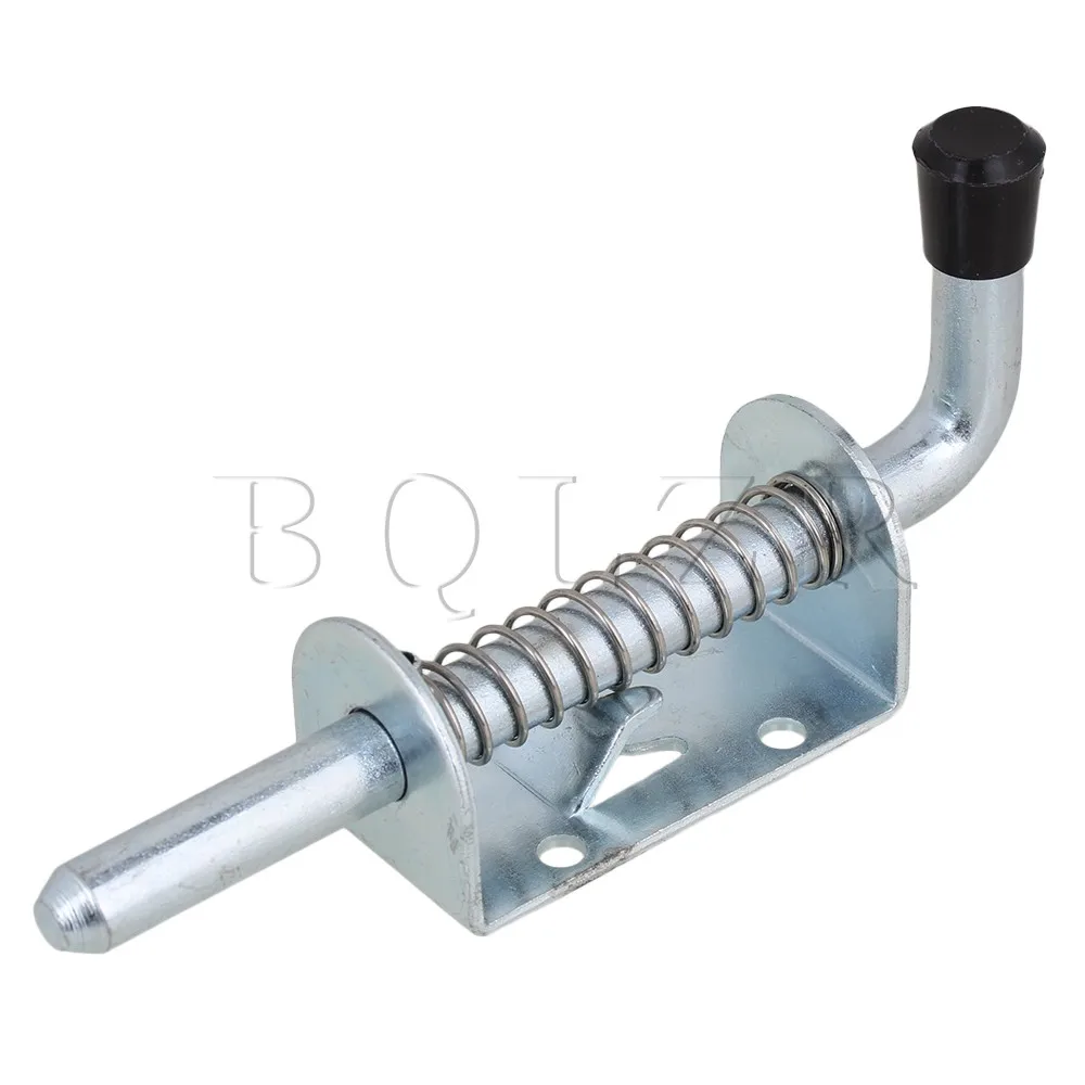 

BQLZR 5.5MM Dia Latching Bolt Set Toilet Bathroom Gate Spring Lock Latch Bolt Silver