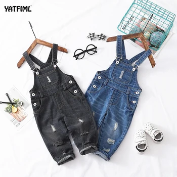 

YATFIML Autumn Boys Denim Pants Baby Denim Overalls Jumpsuits For Toddler Infant Kids Bib Pants Children Clothing Longs Jeans
