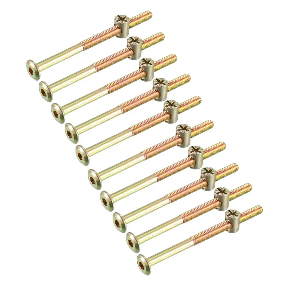 uxcell M8 x 60mm Fully Thread Hex Socket Drive Flat Head Screws Bolts Fasteners 10PCS