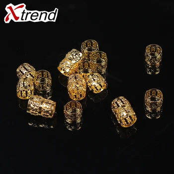 

Xtrend 200pcs/lot beauty candy color Dreadlock Beads Adjustable Aluminum metal Hair Rings for Braiding Dreadlock Rings 9color