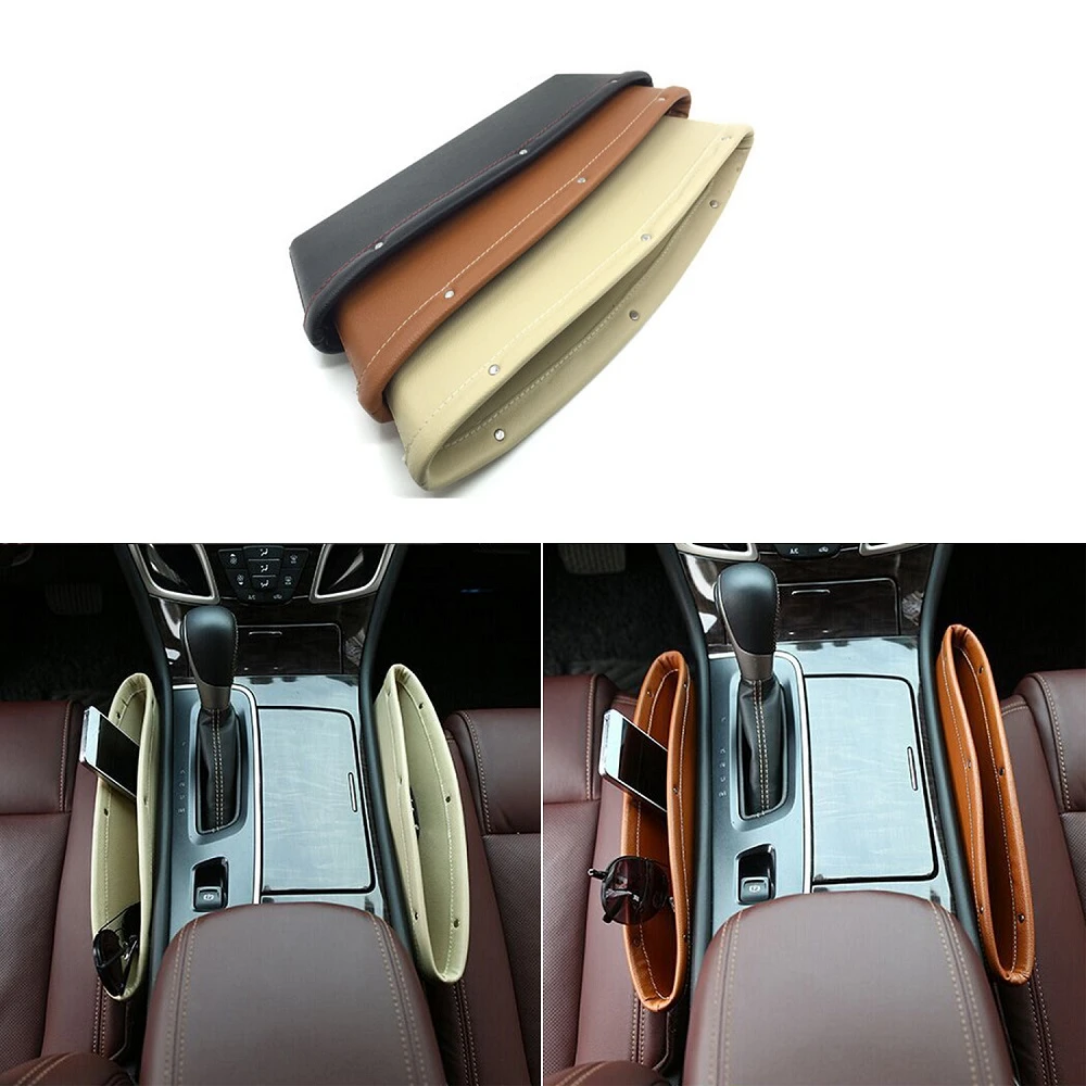 AutoFurnish Car Seat Side Gap Pocket Catcher Storage Bag Box Set of 2 