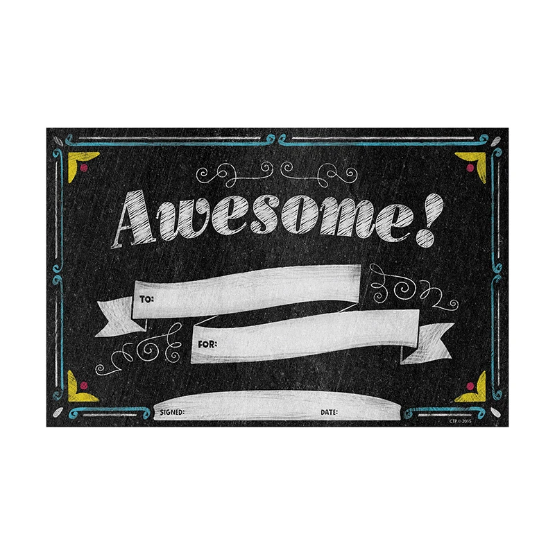 Creative Teaching Press CTP1315 Awesome Small Awards - Chalk It Up (1)