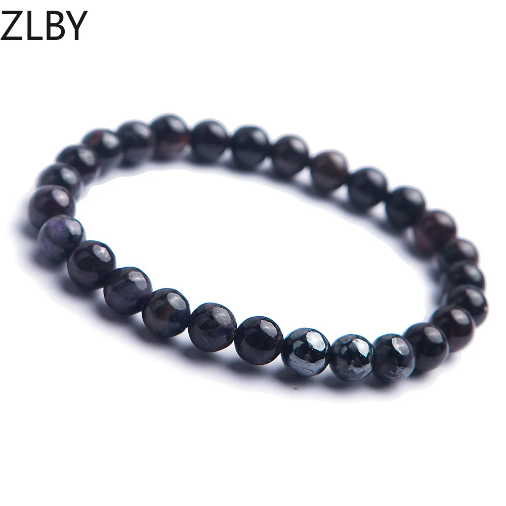 

7.5mm Genuine Natural Sugilite Crystal Women Lady Jewelry Loose Beads Stretch Bracelet