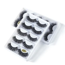 QDLJD Degisn натуральные грязные толстые длинные Объемные Накладные ресницы макияж 5 пар/кор. роскошный мех сибирской норки 3D накладные ресницы