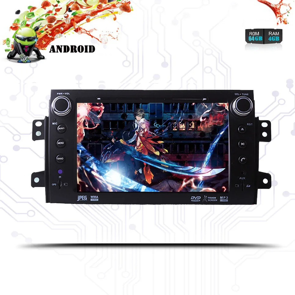 Excellent Android 9.0 Car Stereo 8 Core DVD For Suzuki SX4 06-2013 Auto Radio RDS GPS Glonass Navigation Audio Video Multimedia Bluetooth 2