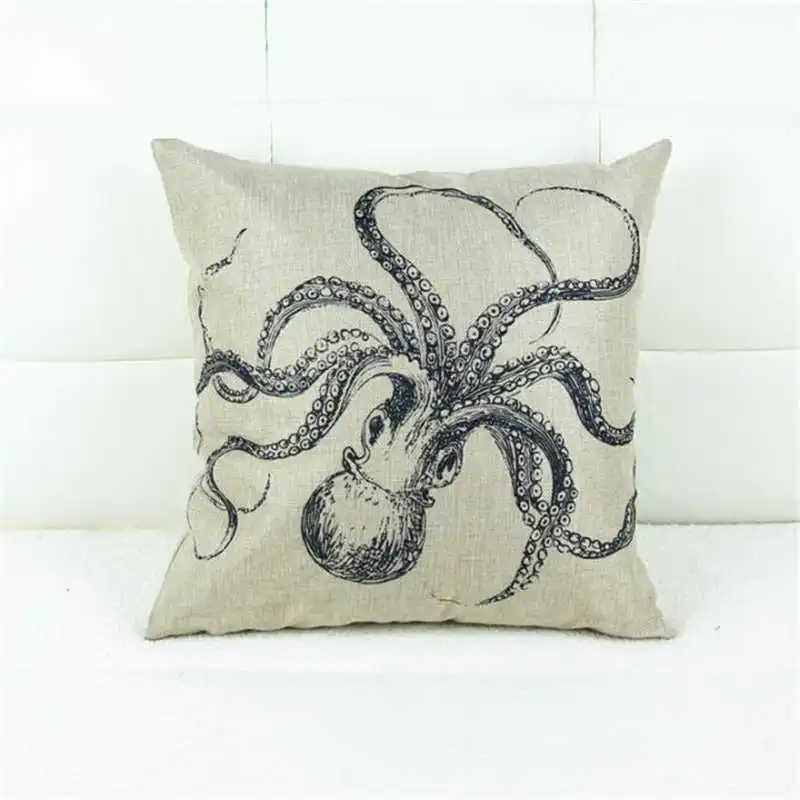 

Attractive Octopus Line Letter Pattern Pillowcases Cover Super soft fabric Home Cushion Throw Bedding Pillow Case Pillow C